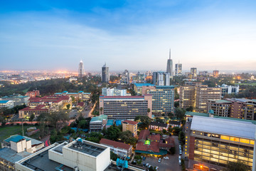 Nairobi cityscape - capital city of Kenya