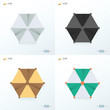 © WNSSTP - beach umbrella  icon origami set
