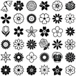 Flower icon collection - vector illustration 