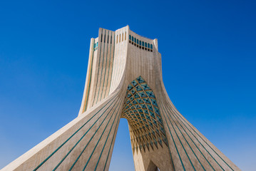 Sticker - Azadi Tower in Tehran city, Iran