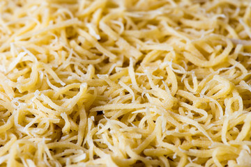 Wall Mural - Homemade noodles on the table in natural light