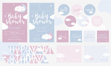 Cute Invitation Cards For Baby Shower And Birthday Party.