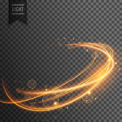 Wall Mural - magical golden light effect on transparent backgorund