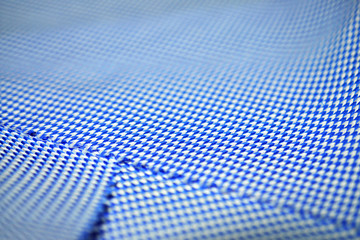 Wall Mural - close up texture arrow pattern fabric blue and white of shirt