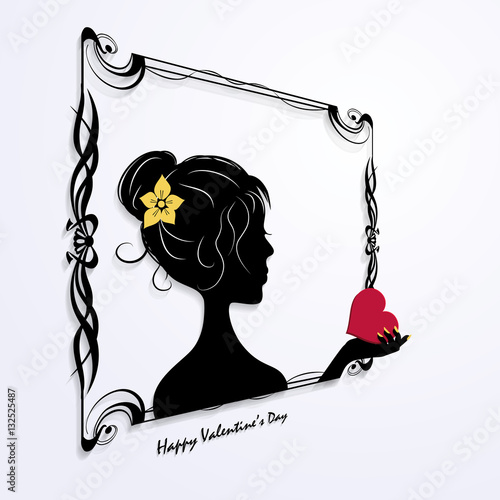 silhouette woman's portrait...