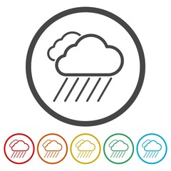 Sticker - Cloud icon, vector illustration, Flat design style 