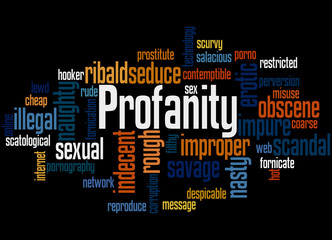 Profanity, word cloud concept 4