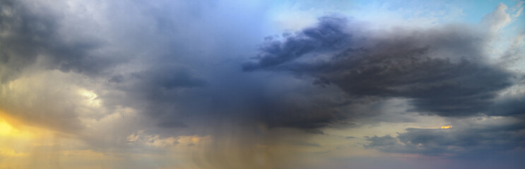 Wall Mural - scenic storm clouds in the evening