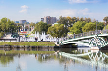 Bridge And Fountain In Tsaritsyno