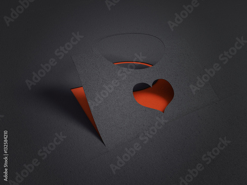 paper bag with heart - vale...