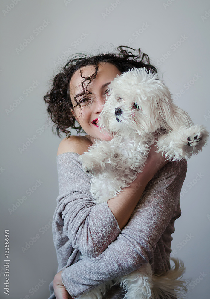 Maltese dog curly hair online
