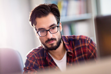 programmer working in a software developing company