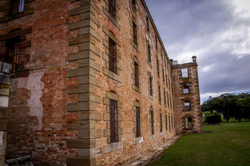 The UNESCO world heritage penitentiary Port Arthur is located in Port Arthur Historic Site on the Tasman Peninsula, Tasmania, Australia.