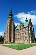 Beautiful Rosenborg Palace in Copenhagen, Denmark and blue sky