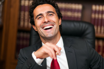 Poster - Lawyer portrait in his studio