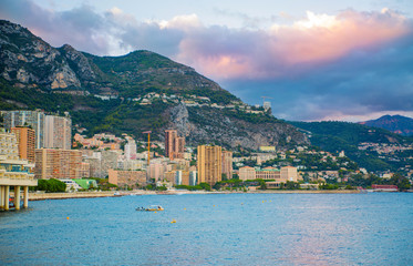 Wall Mural - Sunset in Principality of Monaco.