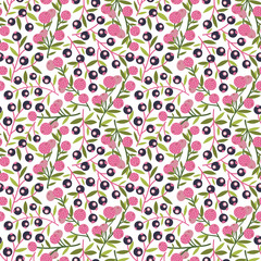 Aufkleber - Seamless vector floral background