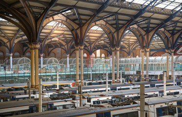 Sticker - Liverpool street train station interior. London