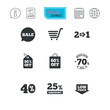 © blankstock - Sale discounts icon. Shopping, deal signs.