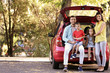 © Africa Studio - Family with kids sitting in car trunk