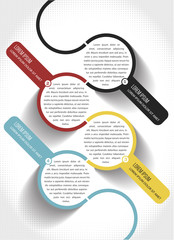 Aufkleber - Vector abstract infographic template with 1234 steps