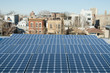 Solar panel in the Chicago city