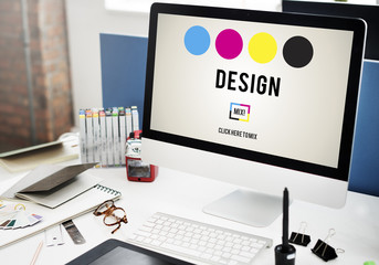 Wall Mural - cmyk ink design graphics creativity concept