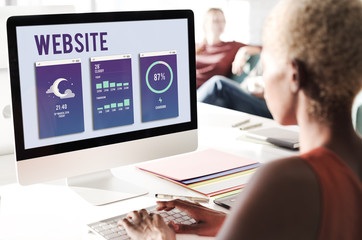 Wall Mural - web site mobile interface layout concept