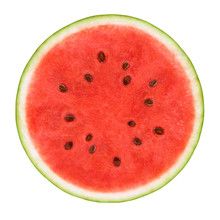 Slice Of Watermelon Isolated On White Background
