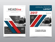© Yochanan - Red and blue brochure design, annual report cover, flyer template. Leaflet layout. Presentation template in a4 size, eps 10
