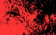 red paint. orange stain. grunge texture. black background. vector