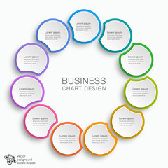 Poster - Business Chart Design 11-Step #Vector Graphic