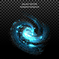 Wall Mural - Image of galaxies, nebulae, cosmos, and effect tunnel spiral galaxy