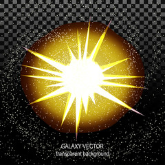 Wall Mural - Star with rays white blue in space isolated and effect tunnel  