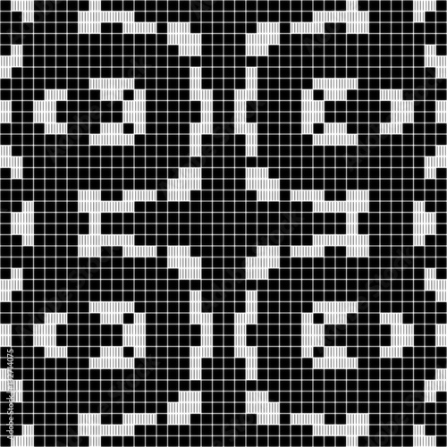 Black And White Curtain Lace Square Geometric Seamless Texture