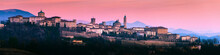 Bergamo Alta Old Town Colored Af Sunset's Lights - Lombardy Italy