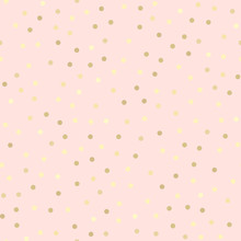 Golden Glitter Seamless Pattern, Pink Background