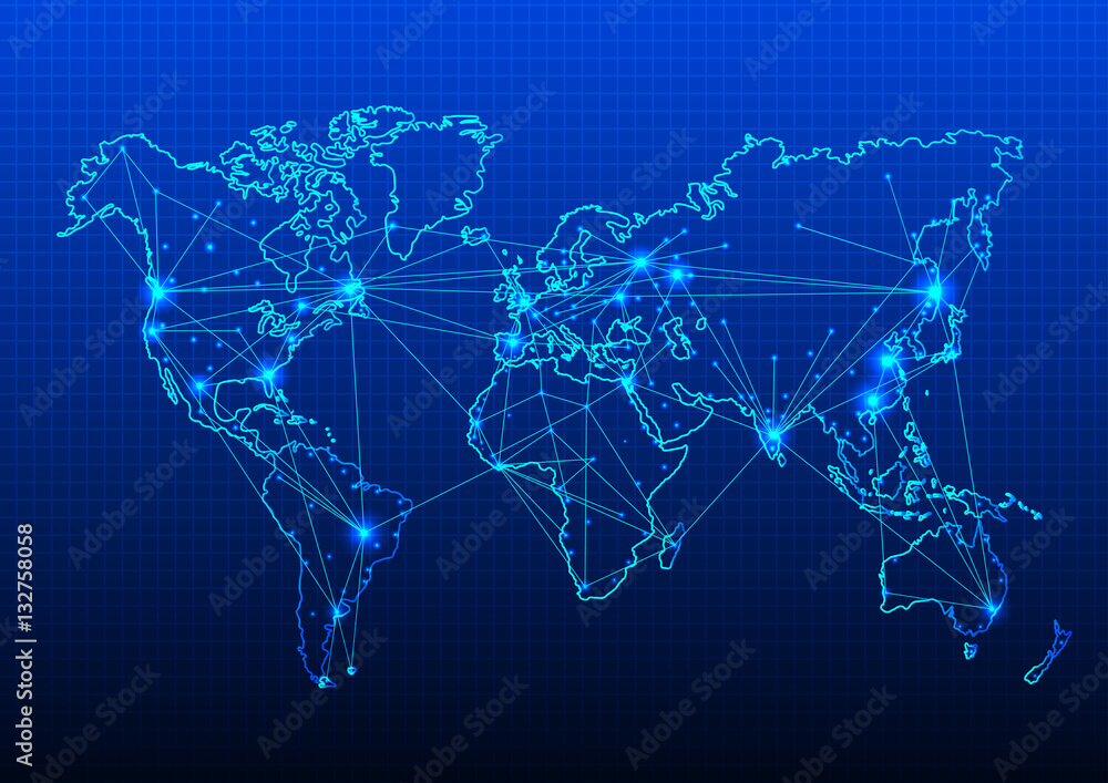 maps of the Earth's. world map. Vector illustration Stock Vector ...