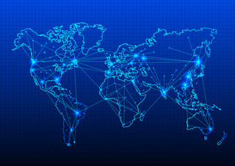 maps of the Earth's. world map. Vector illustration