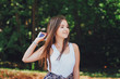 © hetmanstock2 - young beautiful girl walking park