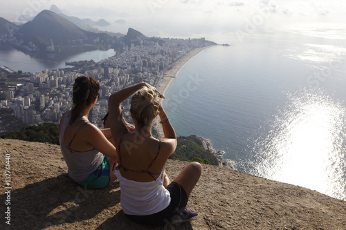 Obraz na plátně View of two brother mountain, Rio de Janeiro