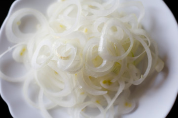  Sliced onion rings