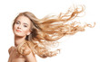canvas print picture - Blond beauty with amazing hair.