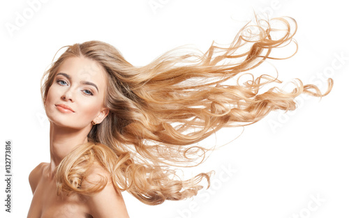 Fotomural Blond beauty with amazing hair.