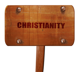 Wall Mural - christianity, 3D rendering, text on wooden sign