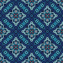 Flower Pattern Blue Weave