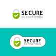 SSL secure https connection icon vector illustration isolated on white background, flat style secured website ssl shield symbols, protected safe data encryption technology, certificate privacy sign
