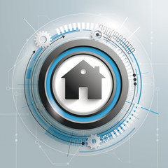 Wall Mural - House Circuit Board