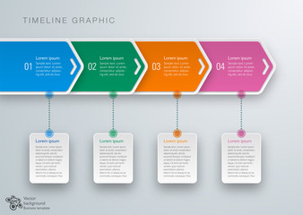 Wall Mural - Timeline, Workflow, Process Chart #Vector Graphic