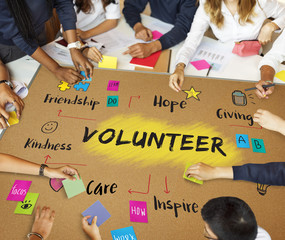 Wall Mural - Volunteer Help Donation Hope Kindness Concept